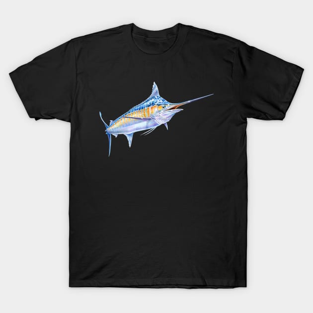 Blue Marlin T-Shirt by Tim Jeffs Art